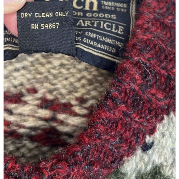 Vtg Abercrombie & Fitch Mens Nordic Fair Isle Sweater Size XL Chunky Knit Wool - Picture 5 of 14